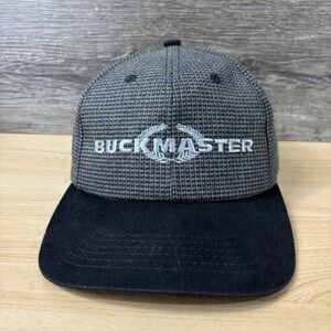 Vintage Buckmaster Hat Cap Strap Back Gray Black Outdoors K Products